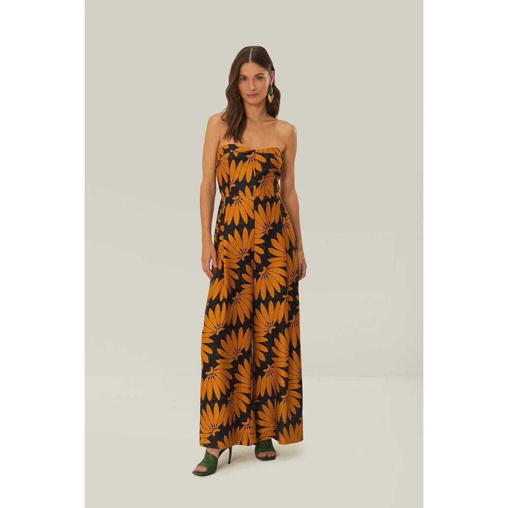 Yellow Copabanana Strapless Jumpsuit